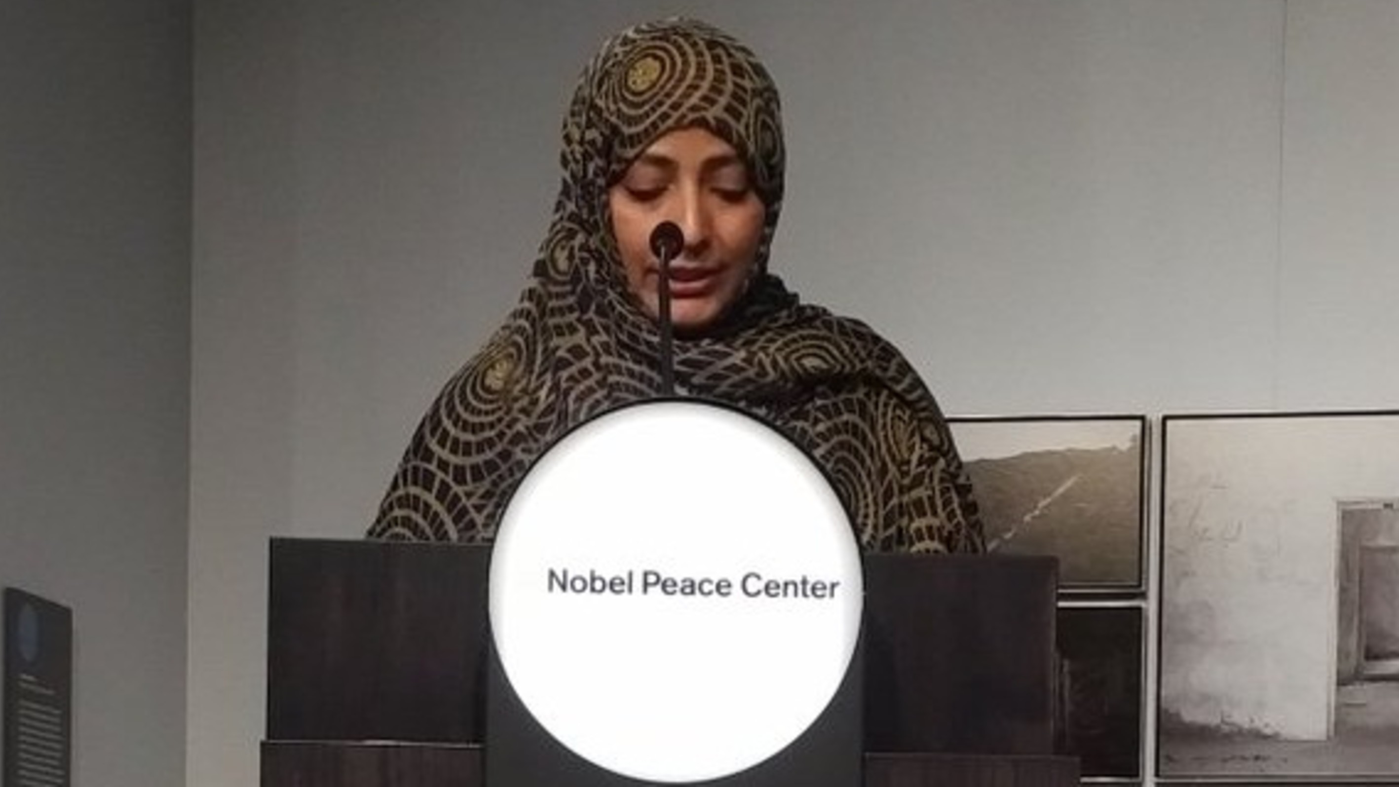 كلمة الناشطة الحائزة على جائزة نوبل للسلام توكل كرمان في مركز نوبل للسلام بعنوان "ماذا يعني أن تكون حائزا على نوبل" - النرويج